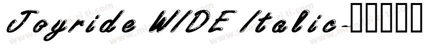 Joyride WIDE Italic字体转换